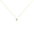 Histoire d'Or Collier Columbine Or Jaune Oxyde De Zirconium Blanc
