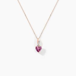 Histoire d'Or Collier Or Rose Clothilde Rhodolite