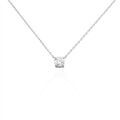 Histoire d'Or Collier One Or Blanc Diamant Synthetique