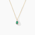 Histoire d'Or Collier Pluie D'Eclat Or Jaune Emeraude Diamant