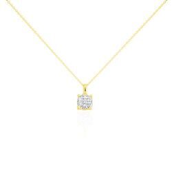 Histoire d'Or Collier Charlene Or Jaune Diamant Synthetique
