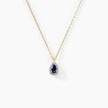 Histoire d'Or Collier Pluie D'Eclat Or Jaune Saphir Diamant