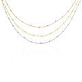 Histoire d'Or Collier Daralea Argent Tricolore