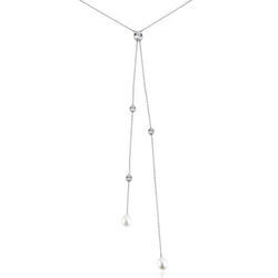 Histoire d'Or Collier De Dos Indigo Argent Perle De Culture Oxyde