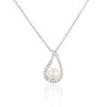 Histoire d'Or Collier Akiko Argent Blanc Perle De Culture Et Oxyde De Zirconium