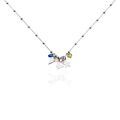 Histoire d'Or Collier Argent Blanc Paulino Pierres Artificelles