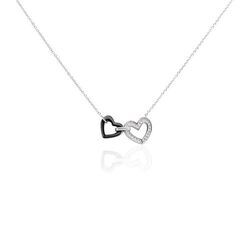 Histoire d'Or Collier Lineth Argent Blanc C&eacute;ramique Oxyde De Zirconium