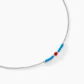 Histoire d'Or Collier Behati Argent Blanc Corail Turquoise