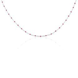 Histoire d'Or Collier Polka Argent Blanc