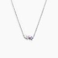 Histoire d'Or Collier Purple Bloom Argent Blanc Oxyde De Zirconium
