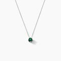 Histoire d'Or Collier Solitaire Argent Blanc Rio Santa Teresa Oxyde De Zirconium