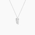 Histoire d'Or Collier Argent Jade Feuille Oxyde