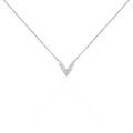Colliers sur Grenoble : Histoire d'Or Collier Nollia Argent Blanc Oxyde De Zirconium