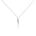 Histoire d'Or Collier Feath Argent Blanc Oxyde De Zirconium