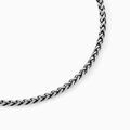 Histoire d'Or Collier Raph Maille Palmier Acier Gris