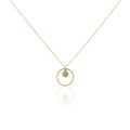 Colliers sur Grenoble : Histoire d'Or Collier Amalthea Plaqu&eacute; Or Dor&eacute; Aventurine Vert