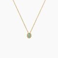 Histoire d'Or Collier Vintage Love Plaqu&eacute; Or Jaune Aventurine