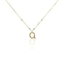 Histoire d'Or Collier Plaqu&eacute; Or Jaune Lettra