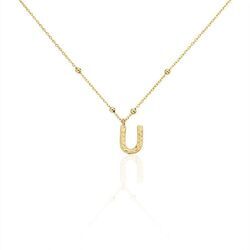 Histoire d'Or Collier Plaqu&eacute; Or Jaune Lettra
