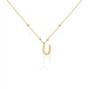Histoire d'Or Collier Plaqu&eacute; Or Jaune Lettra