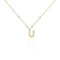 Histoire d'Or Collier Plaqu&eacute; Or Jaune Lettra