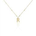 Histoire d'Or Collier Plaqu&eacute; Or Jaune Lettra