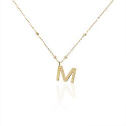 Histoire d'Or Collier Plaqu&eacute; Or Jaune Lettra