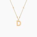 Histoire d'Or Collier Plaqu&eacute; Or Jaune Lettra