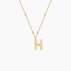 Histoire d'Or Collier Plaqu&eacute; Or Jaune Lettra