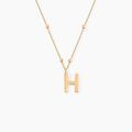 Histoire d'Or Collier Plaqu&eacute; Or Jaune Lettra