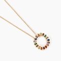 Colliers sur Grenoble : Histoire d'Or Collier Plaqu&eacute; Or Jaune Ethem Pierres Multicolores
