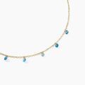 Histoire d'Or Collier Myosothis Plaqu&eacute; Or Pierres