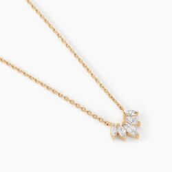 Histoire d'Or Collier Amazonia Plaqu&eacute; Or Jaune Oxyde De Zirconium