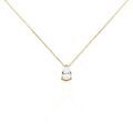 Histoire d'Or Collier Naellya Plaqu&eacute; Or Jaune Oxyde De Zirconium