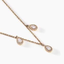 Histoire d'Or Collier Shiny Drops Plaqu&eacute; Or Dor&eacute; Oxyde De Zirconium