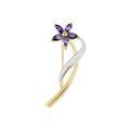 Histoire d'Or Broche Maxanceae Plaqu&eacute; Or Jaune Oxyde De Zirconium