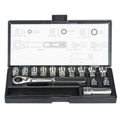 Coffret Clé à cliquet douilles traversantes métriques MAKITA B-65595