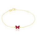 Bracelets sur Grenoble : Histoire d'Or Bracelet Solena Papillon Or Jaune