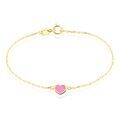 Bracelets sur Grenoble : Histoire d'Or Bracelet Dulcie Coeur Or Jaune Nacre