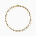 Histoire d'Or Bracelet Carlo Or Bicolore Maille Marine Ronde