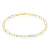 Histoire d'Or Bracelet Or Bicolore Maille Altern&eacute;e 1/3