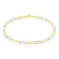 Histoire d'Or Bracelet Or Bicolore Maille Altern&eacute;e 1/3