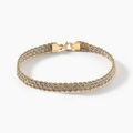 Bracelets sur Grenoble : Histoire d'Or Bracelet Cordelia Maille Corde 3 Rangs Or Bicolore