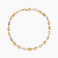 Histoire d'Or Bracelet Maille Dami Maille Grain De Cafe Or Tricolore
