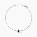 Bracelets sur Grenoble : Histoire d'Or Bracelet Juliettina Or Blanc Emeraude Et Diamant