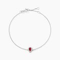 Bracelets sur Grenoble : Histoire d'Or Bracelet Pluie D'Eclat Or Blanc Rubis Et Diamant