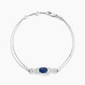 Histoire d'Or Bracelet Oceania Or Blanc Saphir Et Diamant