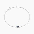 Bracelets sur Grenoble : Histoire d'Or Bracelet Trinitie Or Blanc Saphir Diamant