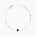 Bracelets sur Grenoble : Histoire d'Or Bracelet Or Blanc Goutte Topaze