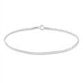 Bracelets sur Grenoble : Histoire d'Or Bracelet Capucin Or Blanc Maille Marine Plate